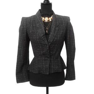 Vintage 1980s early 1990s Peplum Jacket Corp Goth